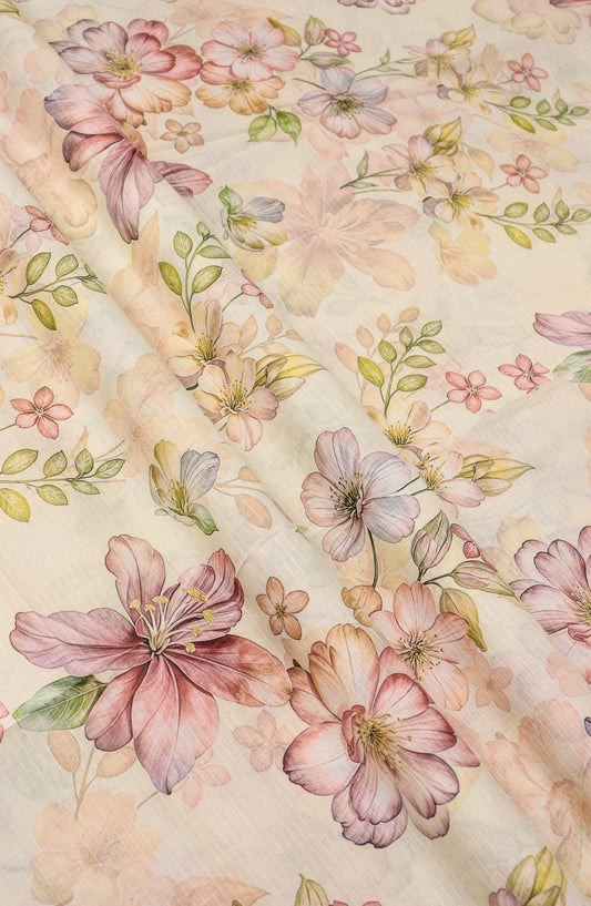 Amna Khadija Digital Printed Lawn Unstitched 2 Piece Suit - D-33 - AM26FNC - Fawn - Summer Collection