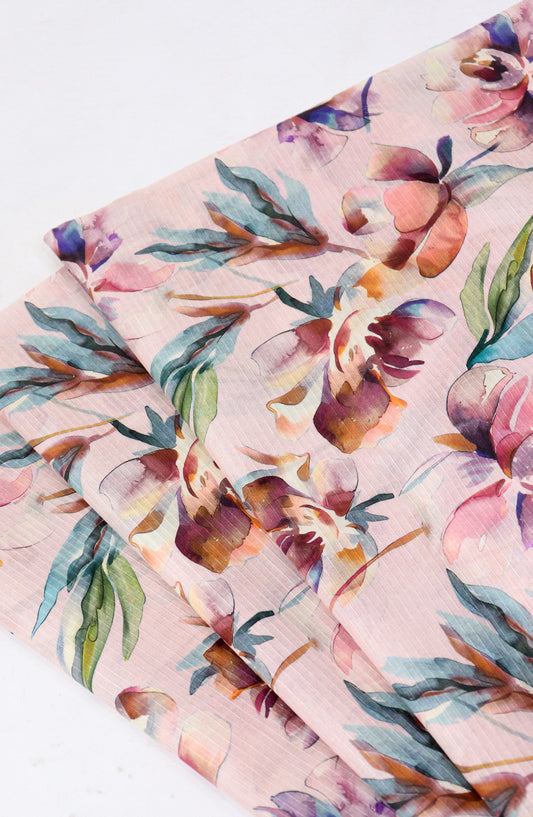 Amna Khadija Digital Printed Lawn Unstitched 2 Piece Suit - D-32 - AM26FNC - Pink - Summer Collection