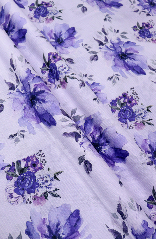 Amna Khadija Digital Printed Lawn Unstitched 2 Piece Suit - D-31 - AM26FNC - Blue - Summer Collection