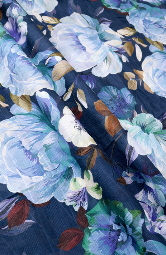 Amna Khadija Digital Printed Lawn Unstitched 2 Piece Suit - D-29 - AM26FNC - Blue - Summer Collection