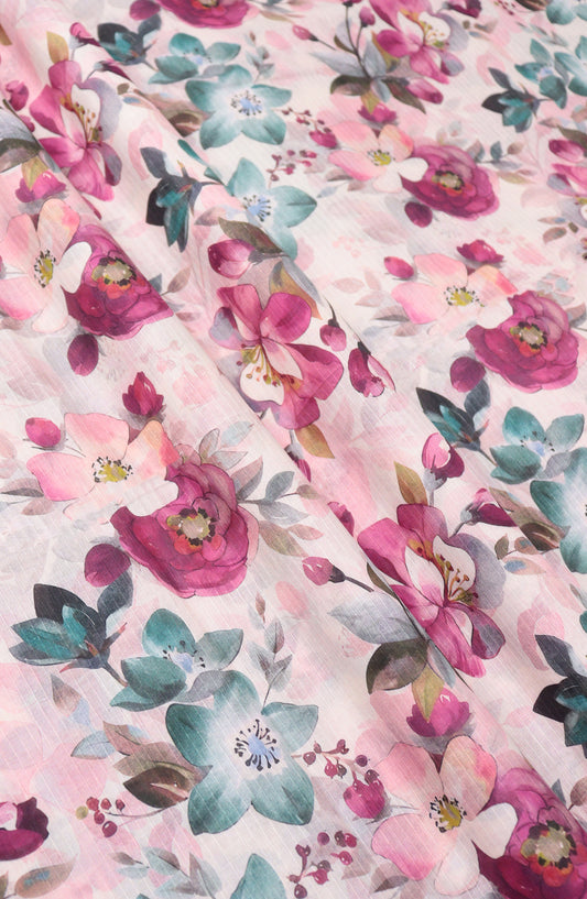 Amna Khadija Digital Printed Lawn Unstitched 2 Piece Suit - D-25 - AM26FNC - Pink - Summer Collection