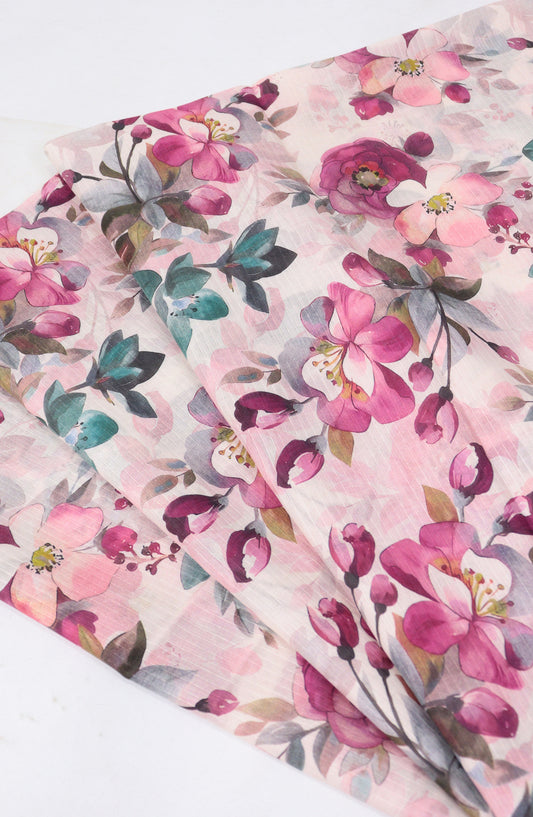 Amna Khadija Digital Printed Lawn Unstitched 2 Piece Suit - D-25 - AM26FNC - Pink - Summer Collection