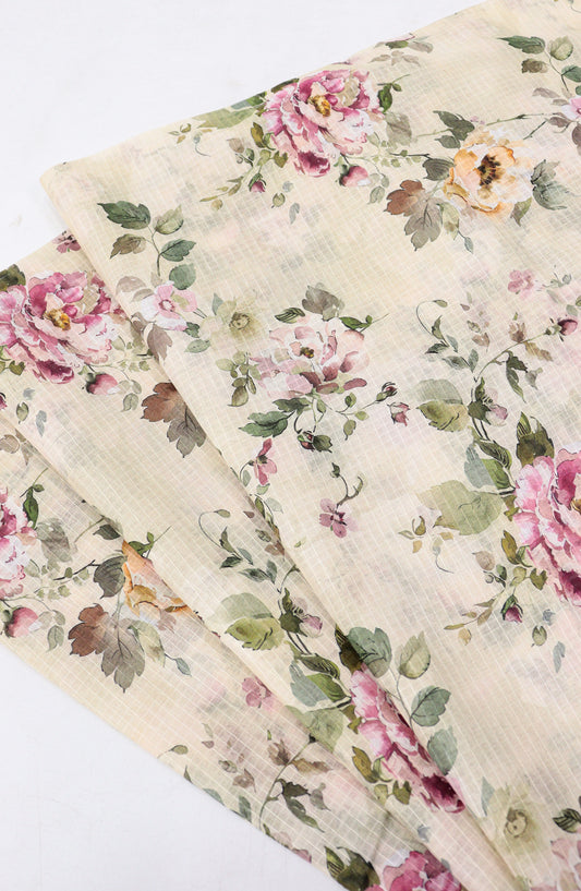 Amna Khadija Digital Printed Lawn Unstitched 2 Piece Suit - D-21 - AM26FNC - Fawn - Summer Collection