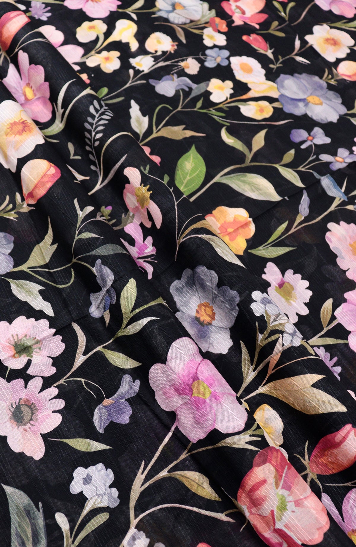 Amna Khadija Digital Printed Lawn Unstitched 2 Piece Suit - D-19 - AM26FNC - Black - Summer Collection