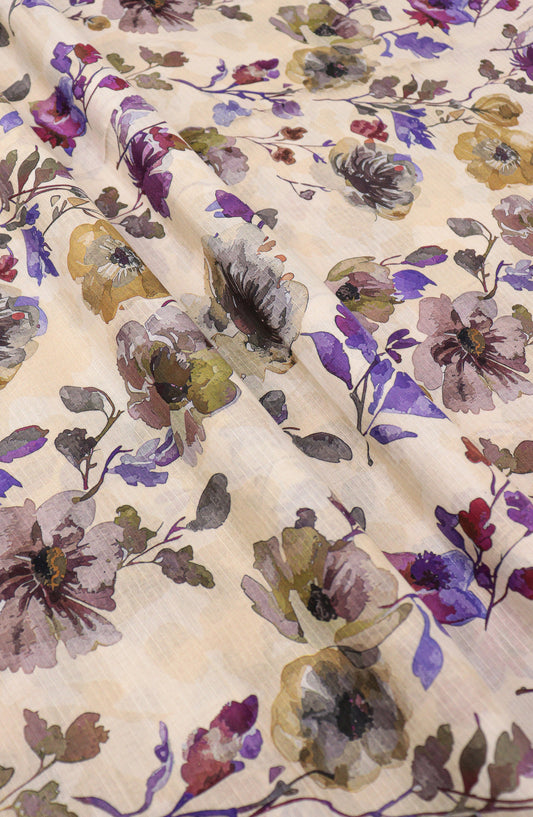 Amna Khadija Digital Printed Lawn Unstitched 2 Piece Suit - D-15 - AM26FNC - Peach - Summer Collection