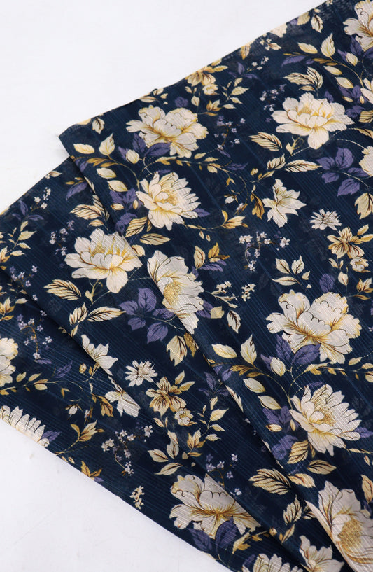 Amna Khadija Digital Printed Lawn Unstitched 2 Piece Suit - D-13 - AM26FNC - Black - Summer Collection