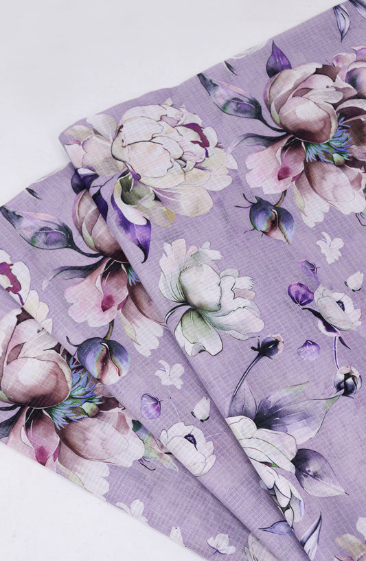 Amna Khadija Digital Printed Lawn Unstitched 2 Piece Suit - D-12 - AM26FNC - Purple - Summer Collection