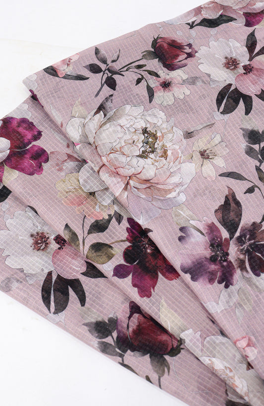 Amna Khadija Digital Printed Lawn Unstitched 2 Piece Suit - D-10 - AM26FNC - Pink - Summer Collection