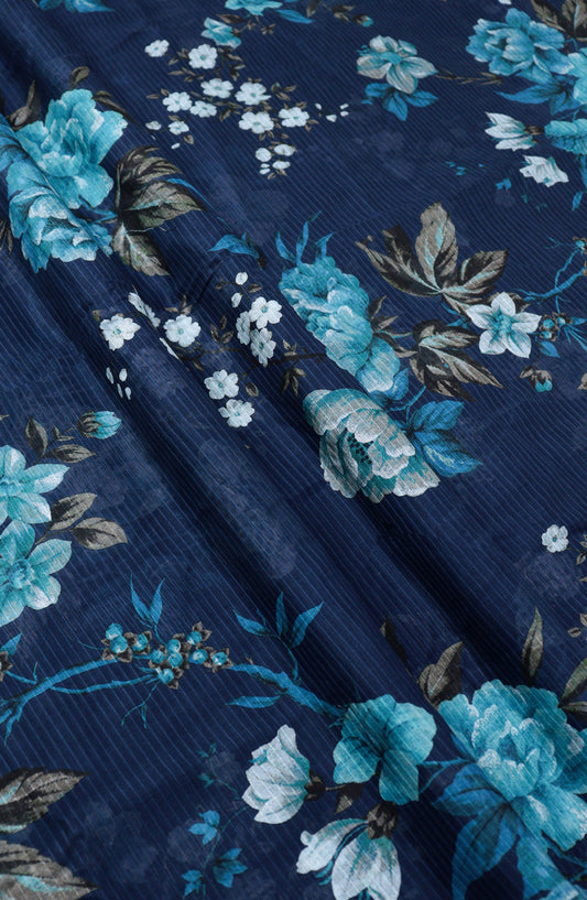 Amna Khadija Digital Printed Lawn Unstitched 2 Piece Suit - D-02 - AM26FNC - Blue - Summer Collection