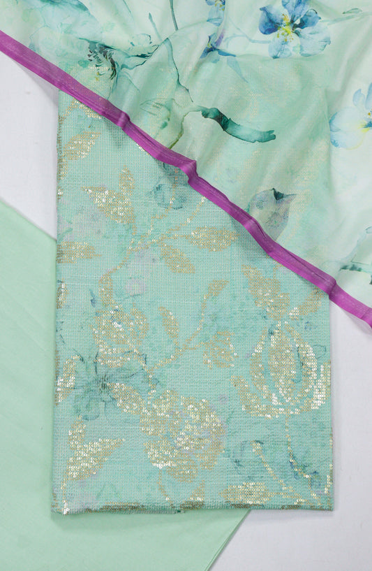 Amna Khadija Bana Dora Lawn Unstitched 3 Piece Suit - Design-05 - AM25PLN - Green - Summer Collection