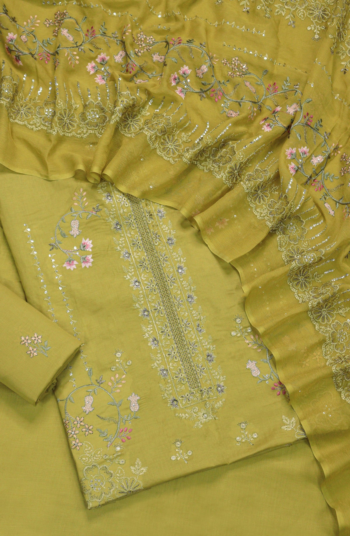 Amna Khadija Embroidered Slub Lawn Unstitched 3 Piece Suit - Design-12 - AM25SLUBL - Dhani - Luxury Collection