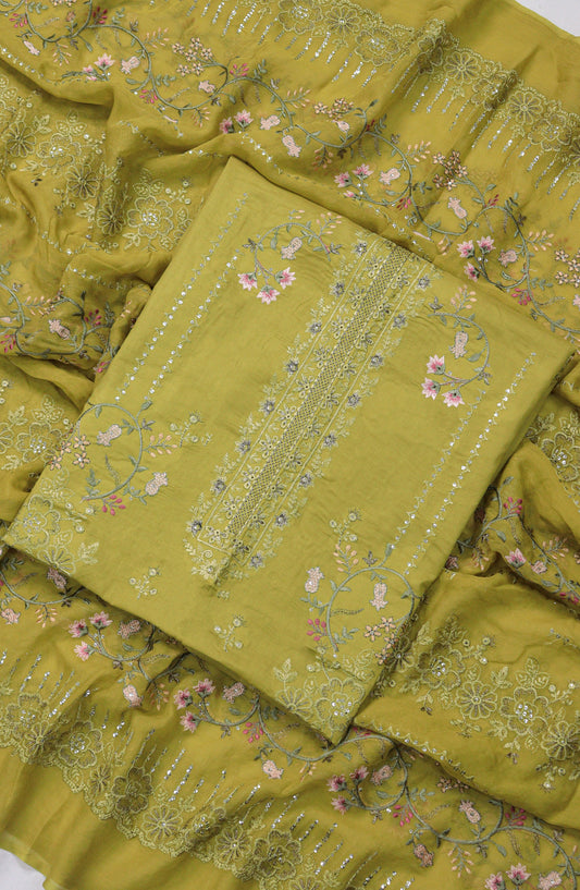 Amna Khadija Embroidered Slub Lawn Unstitched 3 Piece Suit - Design-12 - AM25SLUBL - Dhani - Luxury Collection