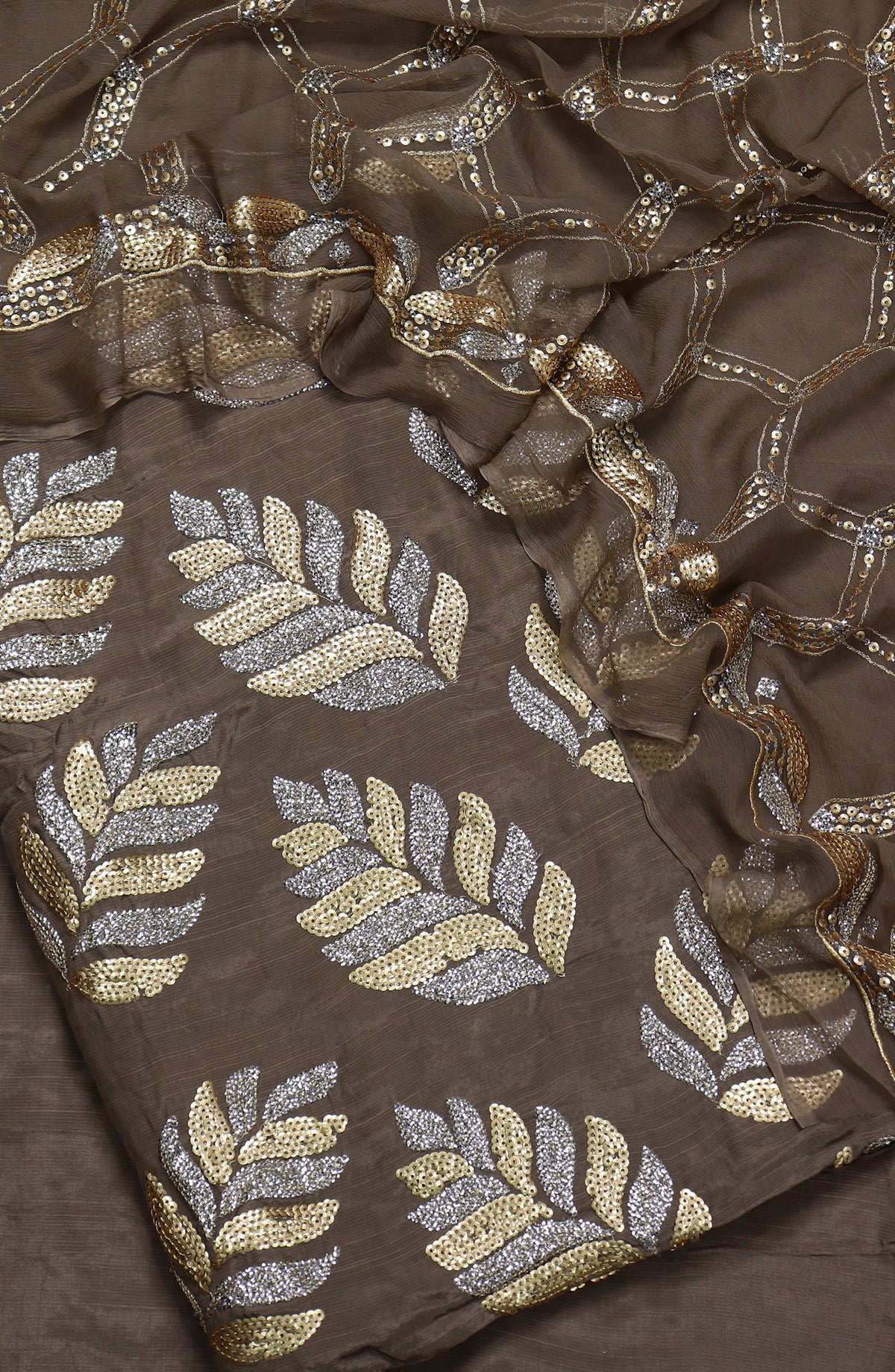Amna Khadija Embroidered Raw Silk Unstitched 3 Piece Suit - Design-02 - AM25RWS - Brown - Festive Collection