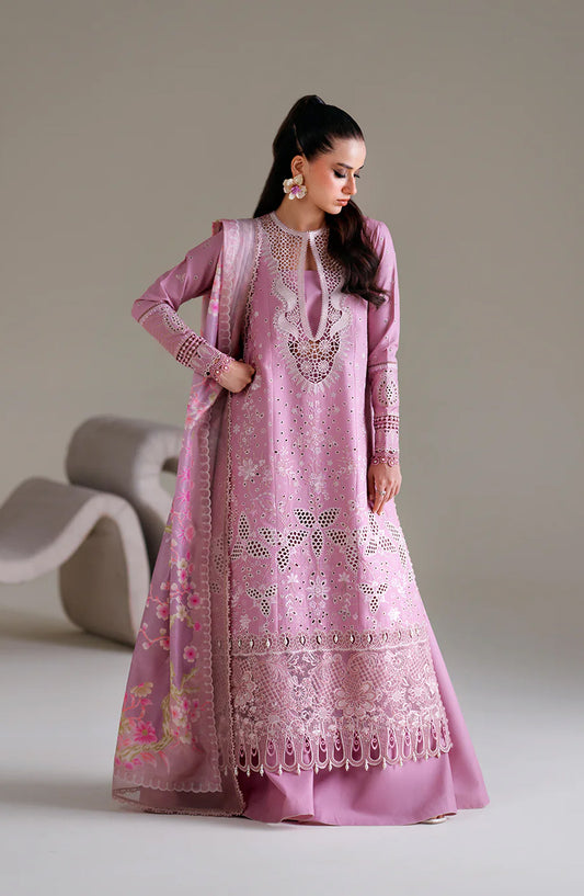 Amour by Bin Ilyas Embroidered Lawn Unstitched 3 Piece Suit - D-181-B - BL26AMR - Pink - Summer Collection