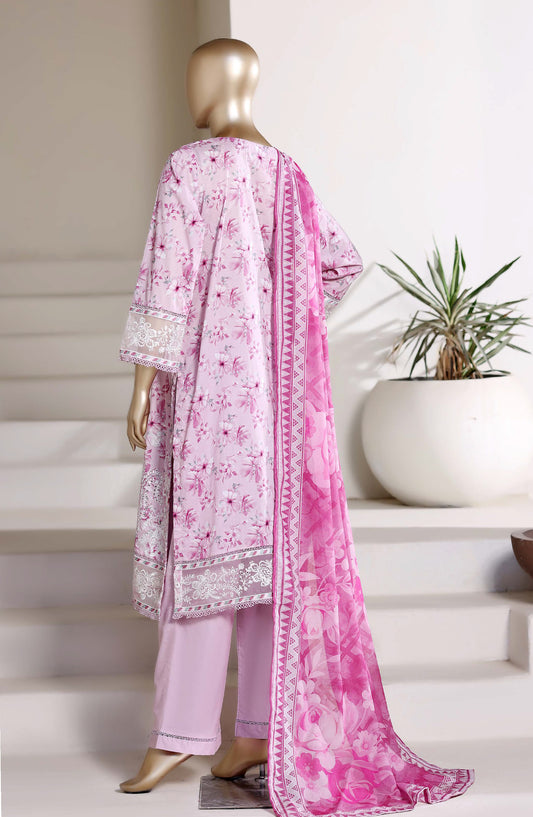 Amyrah by Sadabahar Embroidered Lawn Stitched 3 Piece Suit - D-06 - SBD26RAH - Pink - Festive Collection