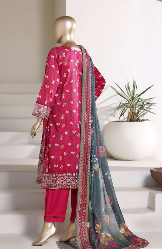 Amyrah by Sadabahar Embroidered Lawn Stitched 3 Piece Suit - D-05 - SBD26RAH - Red - Festive Collection