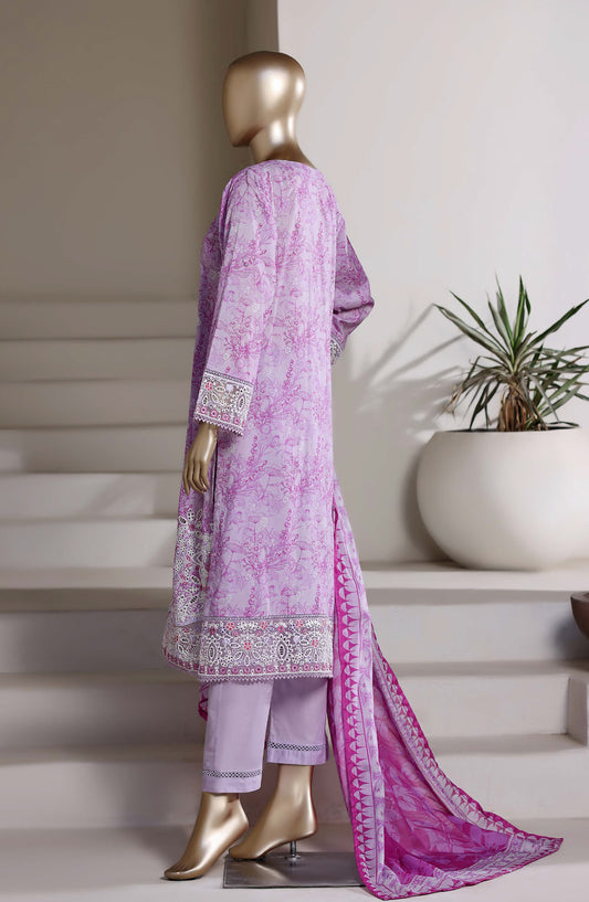Amyrah by Sadabahar Embroidered Lawn Stitched 3 Piece Suit - D-03 - SBD26RAH - Purple - Festive Collection