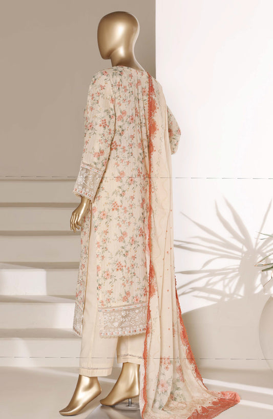 Amyrah by Sadabahar Embroidered Lawn Stitched 3 Piece Suit - D-05 - SBD26RHM - Fawn - Festive Collection