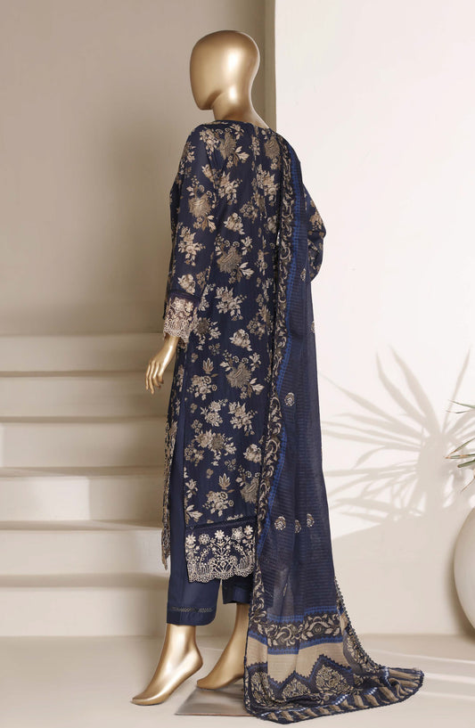Amyrah by Sadabahar Embroidered Lawn Stitched 3 Piece Suit - D-03 - SBD26RHM - Black - Festive Collection