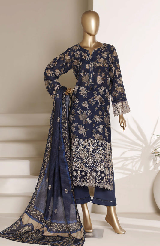 Amyrah by Sadabahar Embroidered Lawn Stitched 3 Piece Suit - D-03 - SBD26RHM - Black - Festive Collection