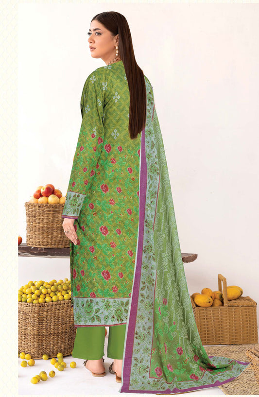Anarkali by Johra Printed Lawn Unstitched 3 Piece Suit - JH-1189 - JH25ANAR - Green - Casual Collection