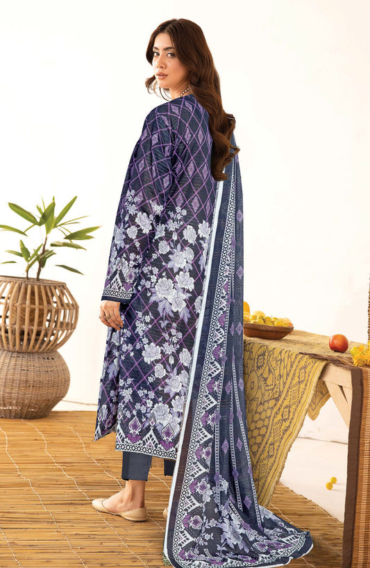 Anarkali by Johra Printed Lawn Unstitched 3 Piece Suit - JH-1188 - JH25ANAR - Purple - Casual Collection