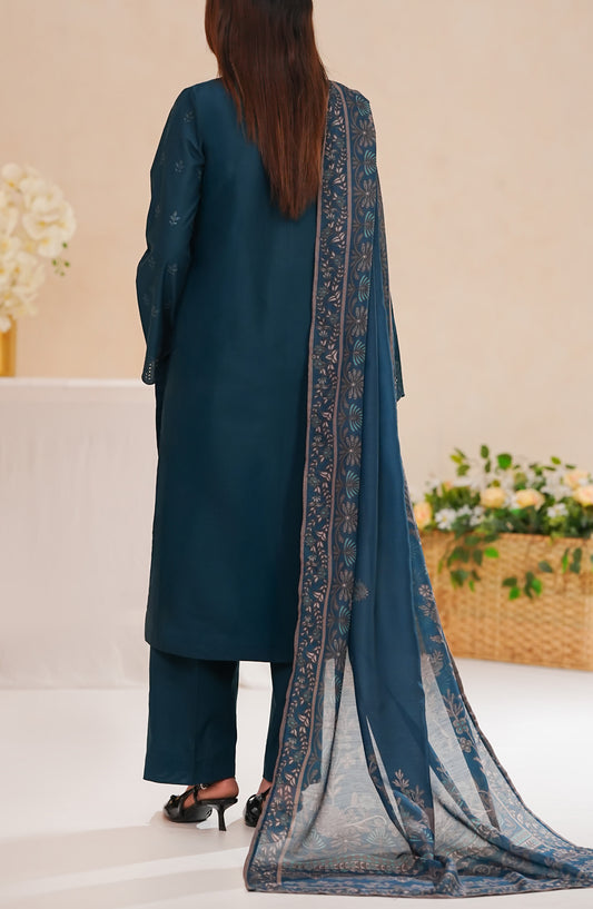 Anarkali by VS Textile Embroidered Chikankari Unstitched 3 Piece Suit - D-386 - VS26ANK - Blue - Summer Collection