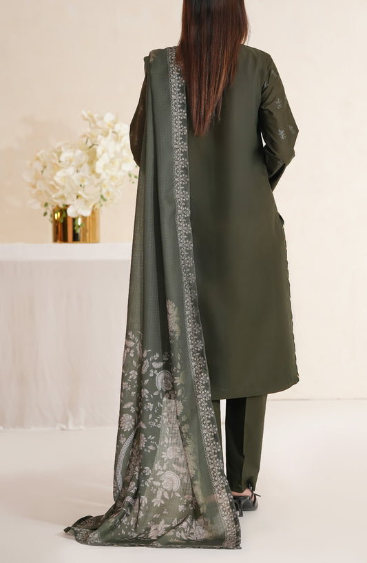 Anarkali by VS Textile Embroidered Chikankari Unstitched 3 Piece Suit - D-384 - VS26ANK - Green - Summer Collection