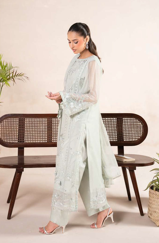 Anaya Noor by Zebtan Embroidered Chiffon Unstitched 3 Piece Suit - AN-10 - ZBT26ANN - Green - Festive Collection