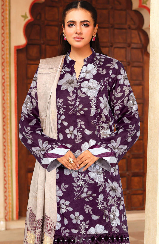Anaysha by Johra Embroidered Lawn Unstitched 3 Piece Suit - JH-645 - JH25ANSH - Purple - Summer Collection