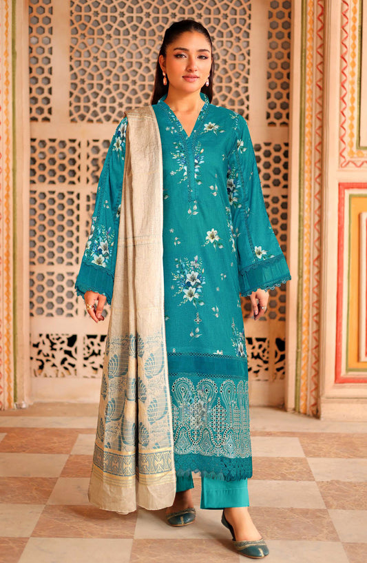 Anaysha by Johra Embroidered Lawn Unstitched 3 Piece Suit - JH-643 - JH25ANSH - Blue - Summer Collection
