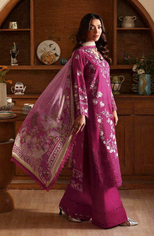 Andaaz by Ramsha Luxury Embroidered Lawn Unstitched 3 Piece Suit - Z-1304 - RM26AND - Pink - Summer Collection