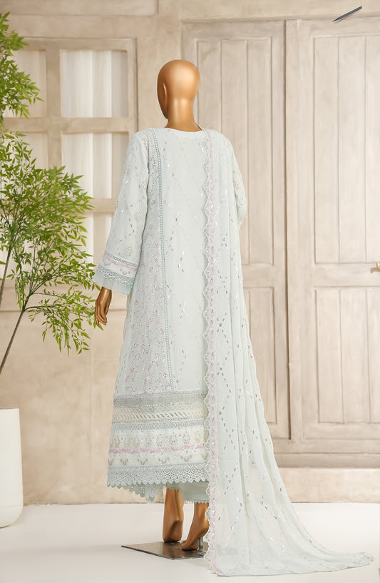 Anzara by Maria Fabrics Embroidered Chiffon Stitched 3 Piece Suit - Areesa - MRF25AN - Blue - Festive Collection