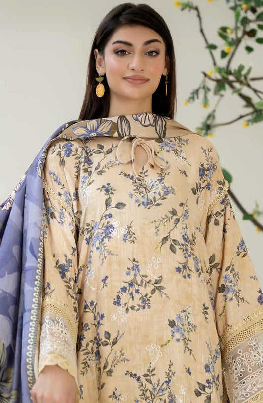 Ardin by Johra Printed & Embroidered Staple Jacquard Unstitched 3 Piece Suit - JW-256 - JH25ARDIN - Fawn - Winter Collection