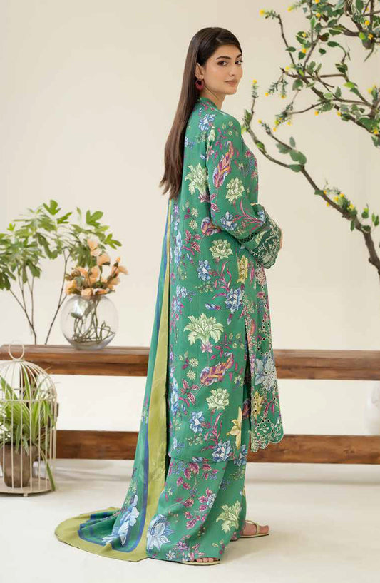 Ardin by Johra Printed & Embroidered Staple Jacquard Unstitched 3 Piece Suit - JW-255 - JH25ARDIN - Green - Winter Collection