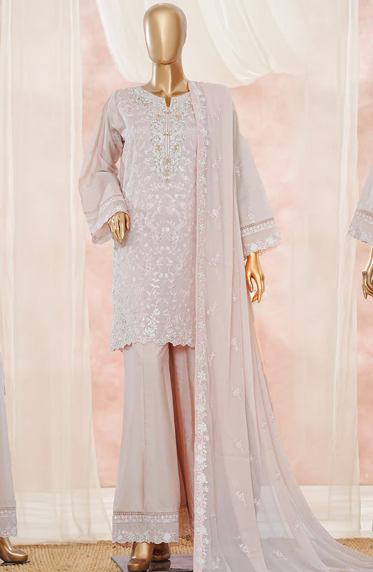 Aroma by Maria Fabrics Embroidered Pure Sheesha Silk Stitched 3 Piece Suit - 01 Mehak - MRF25ARM - Pink - Luxury Collection