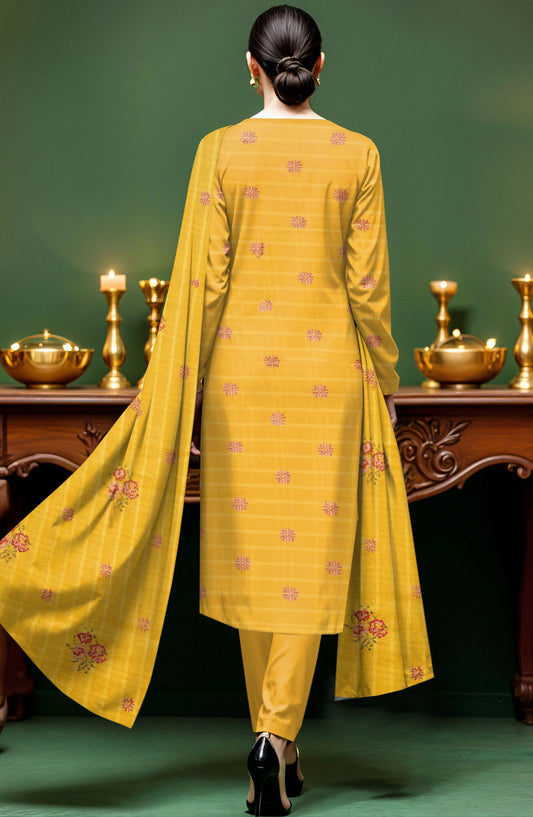 Arzoo by Al Karim Embroidered Lawn Unstitched 3 Piece Suit - D-01 - AK26RZO - Yellow - Summer Collection