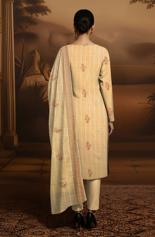 Arzoo by Al Karim Embroidered Lawn Unstitched 3 Piece Suit - D-08 - AK26AZOR - Yellow - Summer Collection