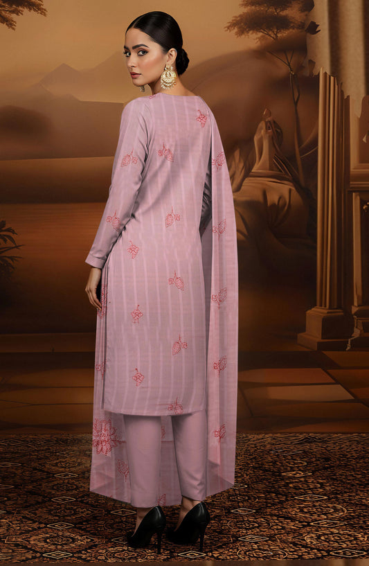 Arzoo by Al Karim Embroidered Lawn Unstitched 3 Piece Suit - D-07 - AK26AZOR - Pink - Summer Collection