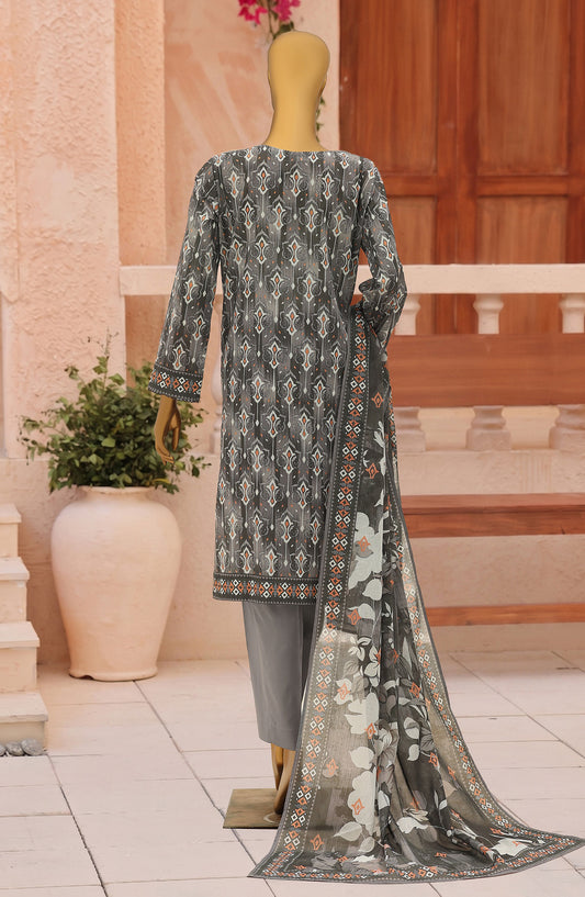 Asasa by HZ Embroidered Lawn Unstitched 3 Piece Suit - ASD-09 - HZ26PASS - Black - Summer Collection