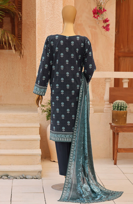 Asasa by HZ Embroidered Lawn Unstitched 3 Piece Suit - ASD-03 - HZ26PASS - Blue - Summer Collection
