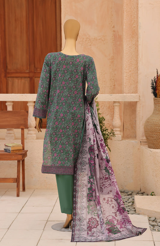 Asasa by HZ Embroidered Lawn Unstitched 3 Piece Suit - ASD-01 - HZ26PASS - Green - Summer Collection