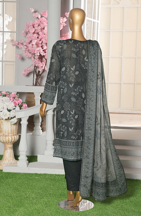 Asasa by HZ Textiles Embroidered Lawn Unstitched 3 Piece Suit - AEC-614 - HZ26ASA - Black - Summer Collection