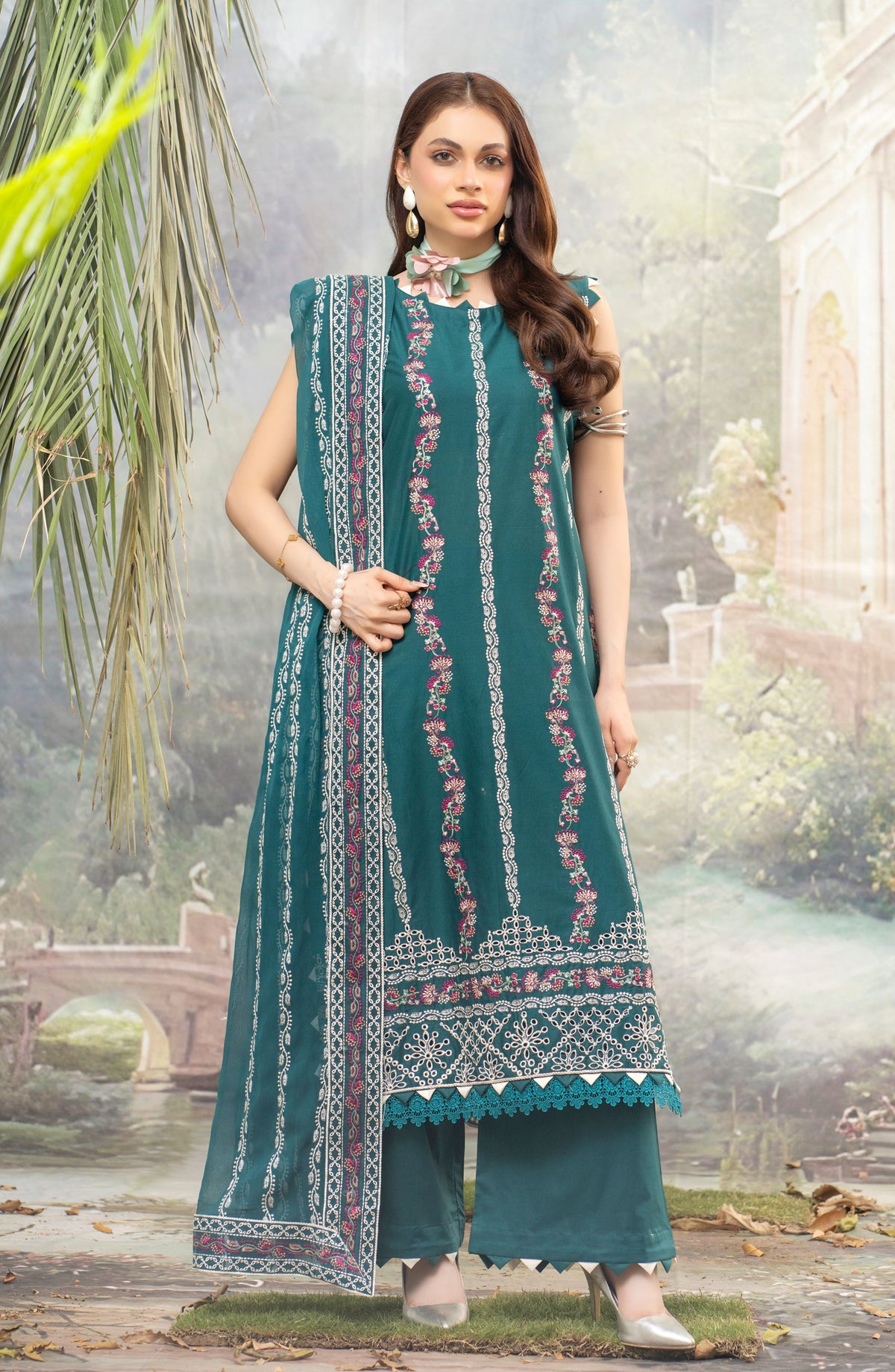 Astoria by Aalaya Embroidered Lawn Unstitched 3 Piece Suit - D-04 - ALY26ASO - Teal - Summer Collection