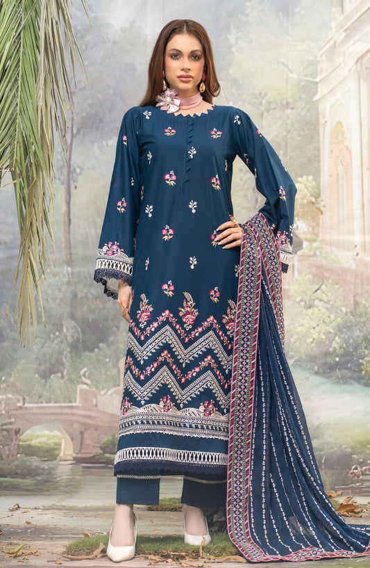 Astoria by Aalaya Embroidered Lawn Unstitched 3 Piece Suit - D-02 - ALY26ASO - Blue - Summer Collection