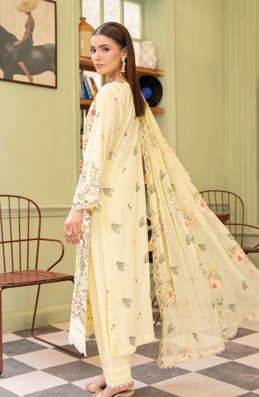 Aura by Aalaya Embroidered Lawn Unstitched 3 Piece Suit - Design-02 - ALY26AR - Yellow - Summer Collection