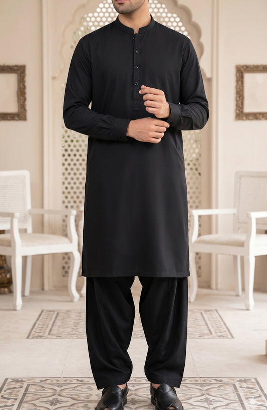 Avenue by Bin Yameen Unstitched Wash N Wear Mens Collection BY26ANU BLACK