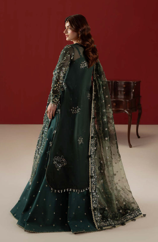 Aylin Ember Embroidered Organza Unstitched 3 Piece Suit - D-01 Elysee - AYL26EM - Green - Festive Collection
