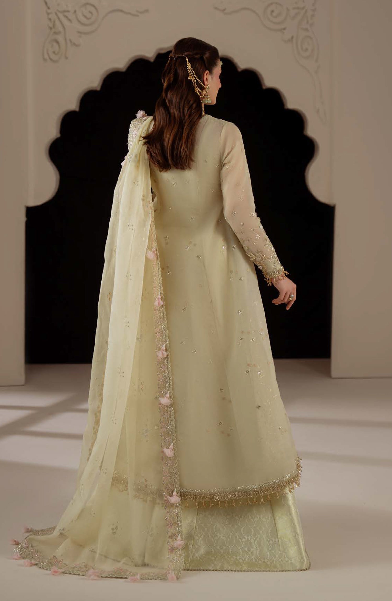Aylin Ember Embroidered Organza Unstitched 3 Piece Suit - D-02 Reverie - AYL26EM - Green - Festive Collection