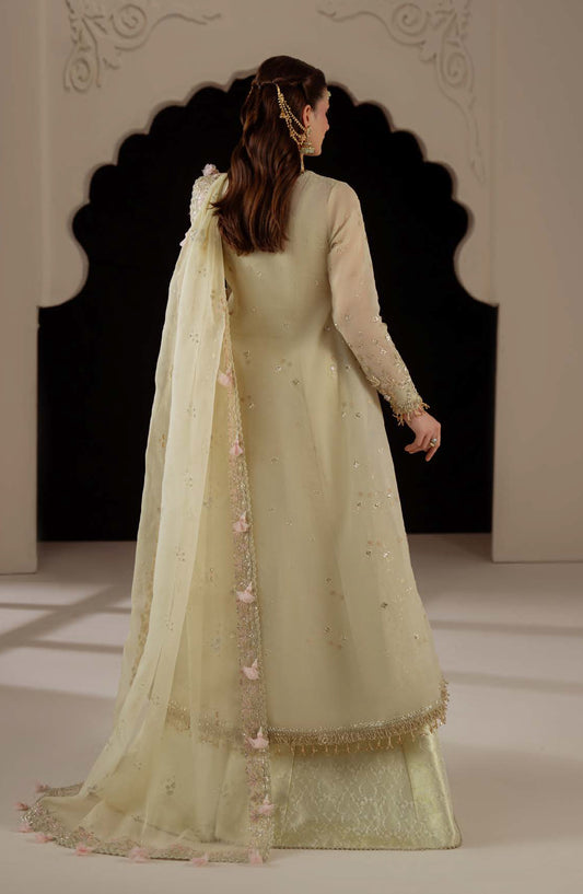 Aylin Ember Embroidered Organza Unstitched 3 Piece Suit - D-02 Reverie - AYL26EM - Green - Festive Collection
